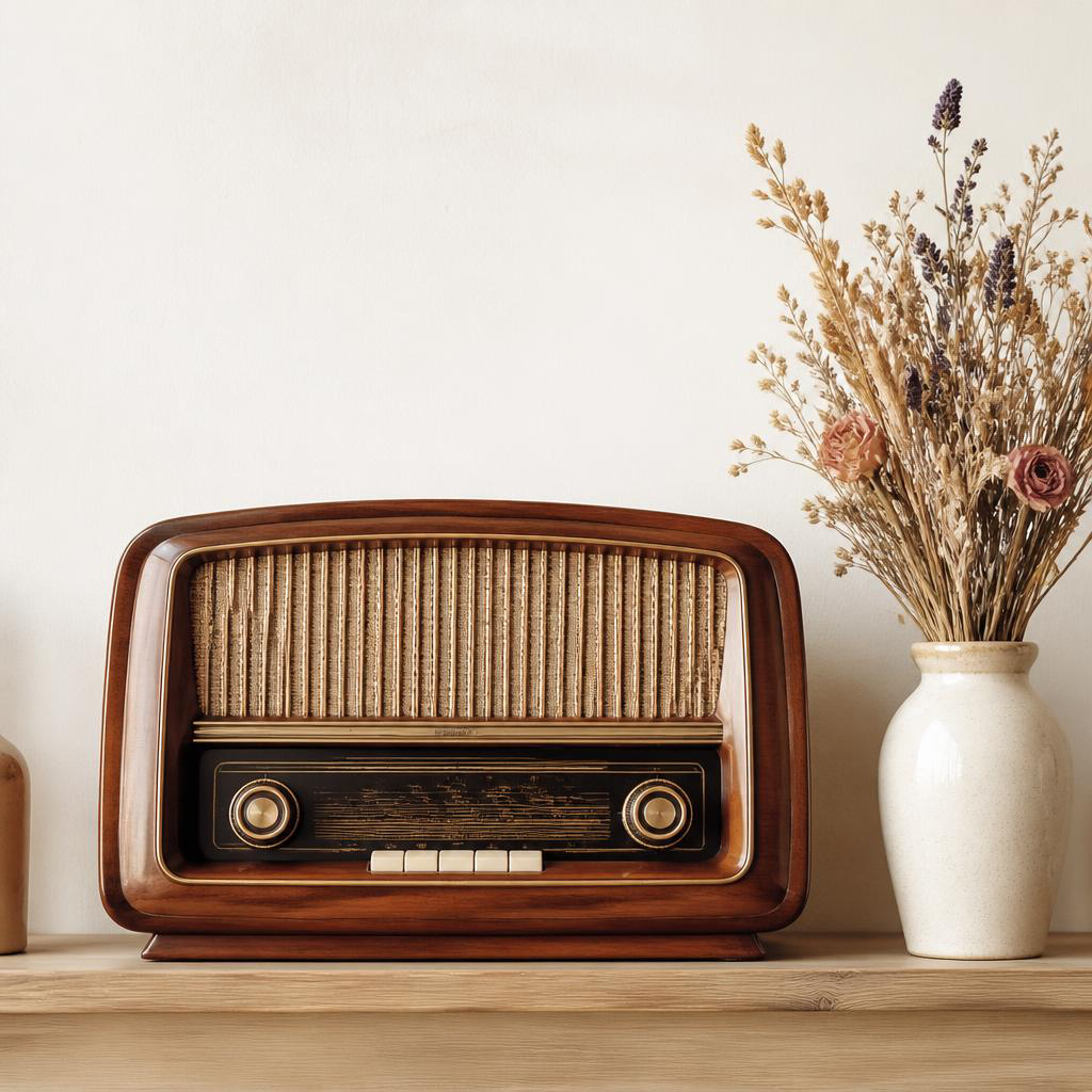 Vintage radio after restoration